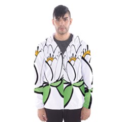 Lotus-flower-water-lily Men s Hooded Windbreaker