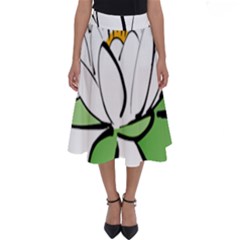 Lotus-flower-water-lily Perfect Length Midi Skirt by Jancukart