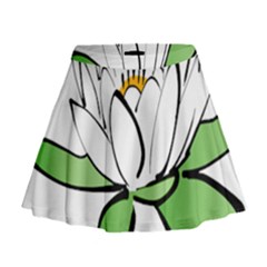 Lotus-flower-water-lily Mini Flare Skirt