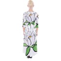 Lotus-flower-water-lily Quarter Sleeve Wrap Maxi Dress View2