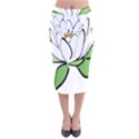 Lotus-flower-water-lily Velvet Midi Pencil Skirt View1