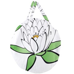 Lotus-flower-water-lily Giant Round Zipper Tote