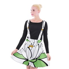 Lotus-flower-water-lily Suspender Skater Skirt