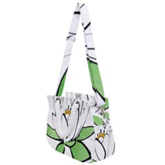 Lotus-flower-water-lily Rope Handles Shoulder Strap Bag by Jancukart