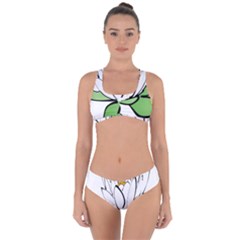 Lotus-flower-water-lily Criss Cross Bikini Set