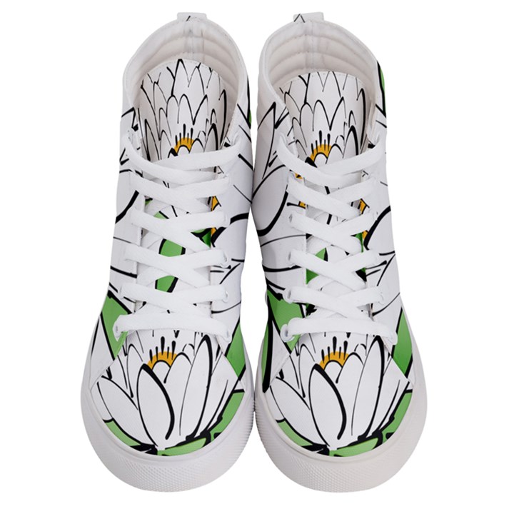 Lotus-flower-water-lily Women s Hi-Top Skate Sneakers