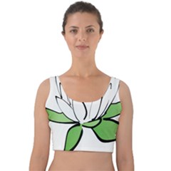 Lotus-flower-water-lily Velvet Crop Top