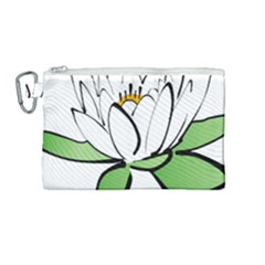 Lotus-flower-water-lily Canvas Cosmetic Bag (medium)