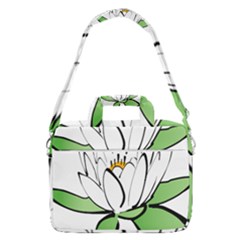 Lotus-flower-water-lily Macbook Pro Shoulder Laptop Bag (large) by Jancukart