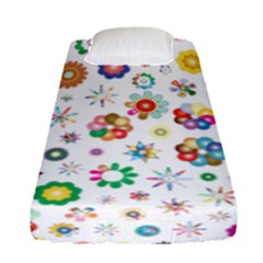 Flower Floral Pattern Fitted Sheet (single Size)