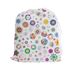 Flower Floral Pattern Drawstring Pouch (2xl)