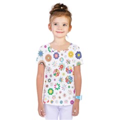 Flower Floral Pattern Kids  One Piece Tee