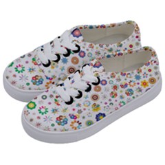 Flower Floral Pattern Kids  Classic Low Top Sneakers