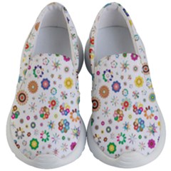 Flower Floral Pattern Kids Lightweight Slip Ons