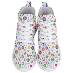 Flower Floral Pattern Women s Lightweight High Top Sneakers