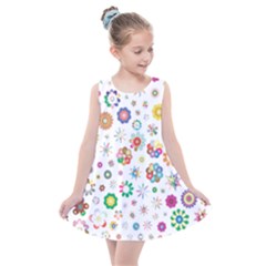 Flower Floral Pattern Kids  Summer Dress