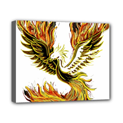 Phoenix-bird-fire-bright-red-swing Canvas 10  X 8  (stretched) by Jancukart