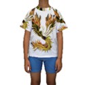 Phoenix-bird-fire-bright-red-swing Kids  Short Sleeve Swimwear View1