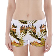 Phoenix-bird-fire-bright-red-swing Boyleg Bikini Wrap Bottoms