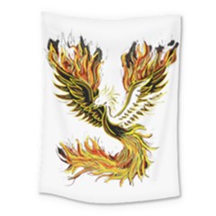 Phoenix-bird-fire-bright-red-swing Medium Tapestry