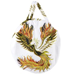 Phoenix-bird-fire-bright-red-swing Giant Round Zipper Tote