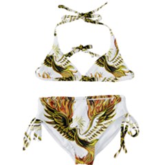 Phoenix-bird-fire-bright-red-swing Kids  Classic Bikini Set