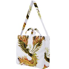 Phoenix-bird-fire-bright-red-swing Square Shoulder Tote Bag