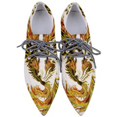 Phoenix-bird-fire-bright-red-swing Pointed Oxford Shoes