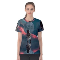 Astronaut-moon-space-nasa-planet Women s Cotton Tee