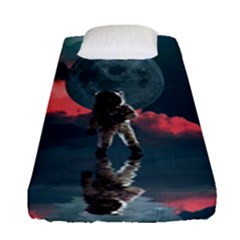 Astronaut-moon-space-nasa-planet Fitted Sheet (single Size)