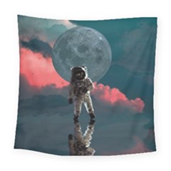 Astronaut-moon-space-nasa-planet Square Tapestry (large)