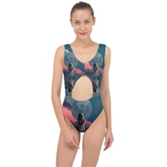 Astronaut-moon-space-nasa-planet Center Cut Out Swimsuit