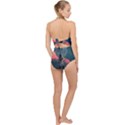 Astronaut-moon-space-nasa-planet Scallop Top Cut Out Swimsuit View2