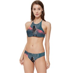 Astronaut-moon-space-nasa-planet Banded Triangle Bikini Set