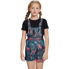 Astronaut-moon-space-nasa-planet Kids  Short Overalls