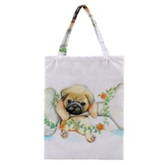 Pug-watercolor-cute-animal-dog Classic Tote Bag