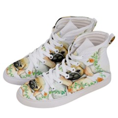 Pug-watercolor-cute-animal-dog Women s Hi-top Skate Sneakers by Jancukart