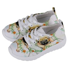 Pug-watercolor-cute-animal-dog Kids  Lightweight Sports Shoes