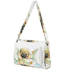 Pug-watercolor-cute-animal-dog Front Pocket Crossbody Bag