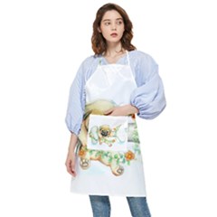 Pug-watercolor-cute-animal-dog Pocket Apron by Jancukart