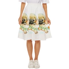 Pug-watercolor-cute-animal-dog Classic Short Skirt