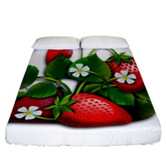 Strawberries-fruits-fruit-red Fitted Sheet (california King Size)