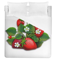 Strawberries-fruits-fruit-red Duvet Cover (queen Size)