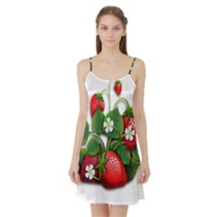 Strawberries-fruits-fruit-red Satin Night Slip