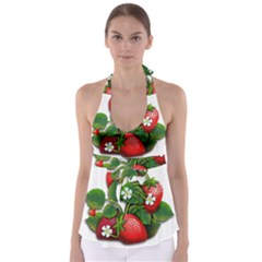 Strawberries-fruits-fruit-red Babydoll Tankini Top