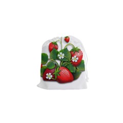 Strawberries-fruits-fruit-red Drawstring Pouch (xs) by Jancukart