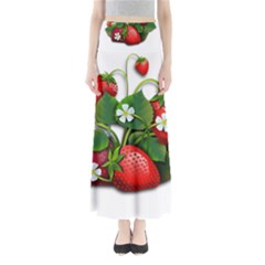 Strawberries-fruits-fruit-red Full Length Maxi Skirt