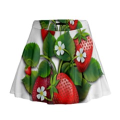 Strawberries-fruits-fruit-red Mini Flare Skirt