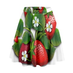 Strawberries-fruits-fruit-red High Waist Skirt