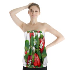 Strawberries-fruits-fruit-red Strapless Top